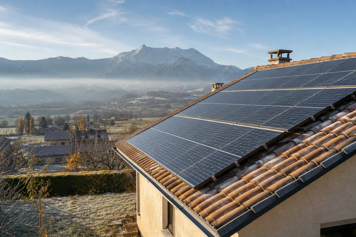 Altitude et photovoltaïque à Tallard (600 m) : un rendement dopé par le froid
